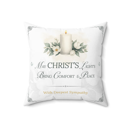 Christ's Light Ready-to-Send Christian Sympathy Pillow