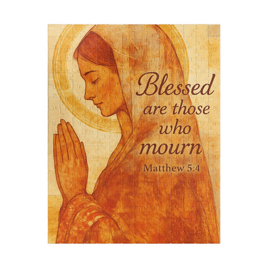 Watercolor Jesus Puzzle - Blessed Mourning Bible Verse Memorial Gift