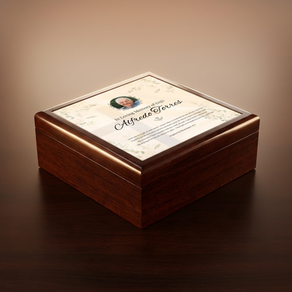 Eternal Promise Memorial Keepsake Box | Personalized Christian Gift for Loss of Father