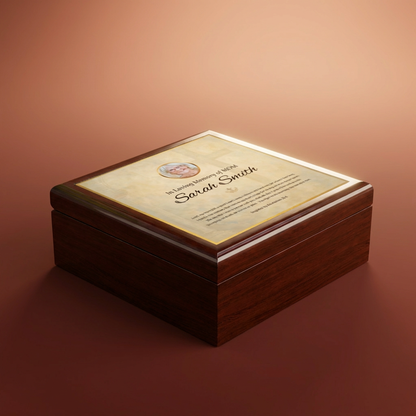 Golden Grace Memorial Keepsake Box | Personalized Christian Gift for Loss of Mother