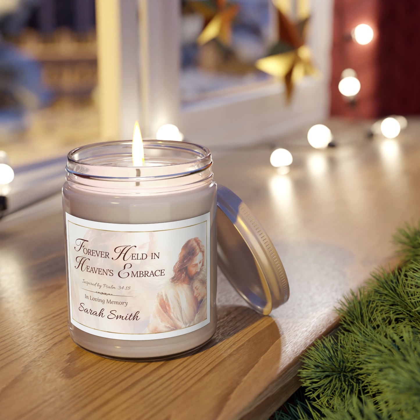 Heaven's Embrace Scripture Memorial Candle - Loss of Mother