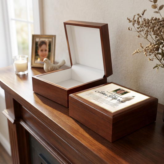 Walking with Christ Memorial Keepsake Box | Personalized Christian Sympathy Gift for Loss of Child