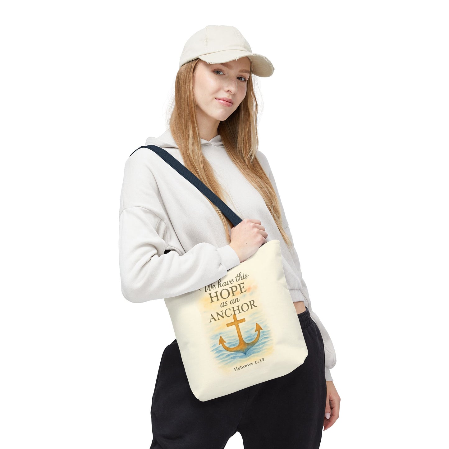 Inspirational Tote Bag - We Have This Hope as an Anchor - Hebrews 6:19 Memorial Gift
