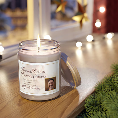 Heaven's Embrace Custom Photo Loss of Husband Candle