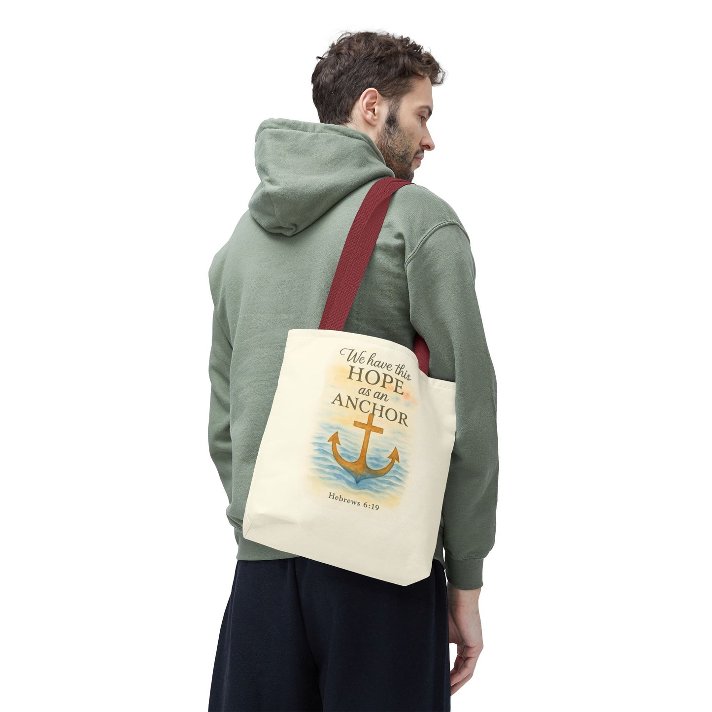 Inspirational Tote Bag - We Have This Hope as an Anchor - Hebrews 6:19 Memorial Gift