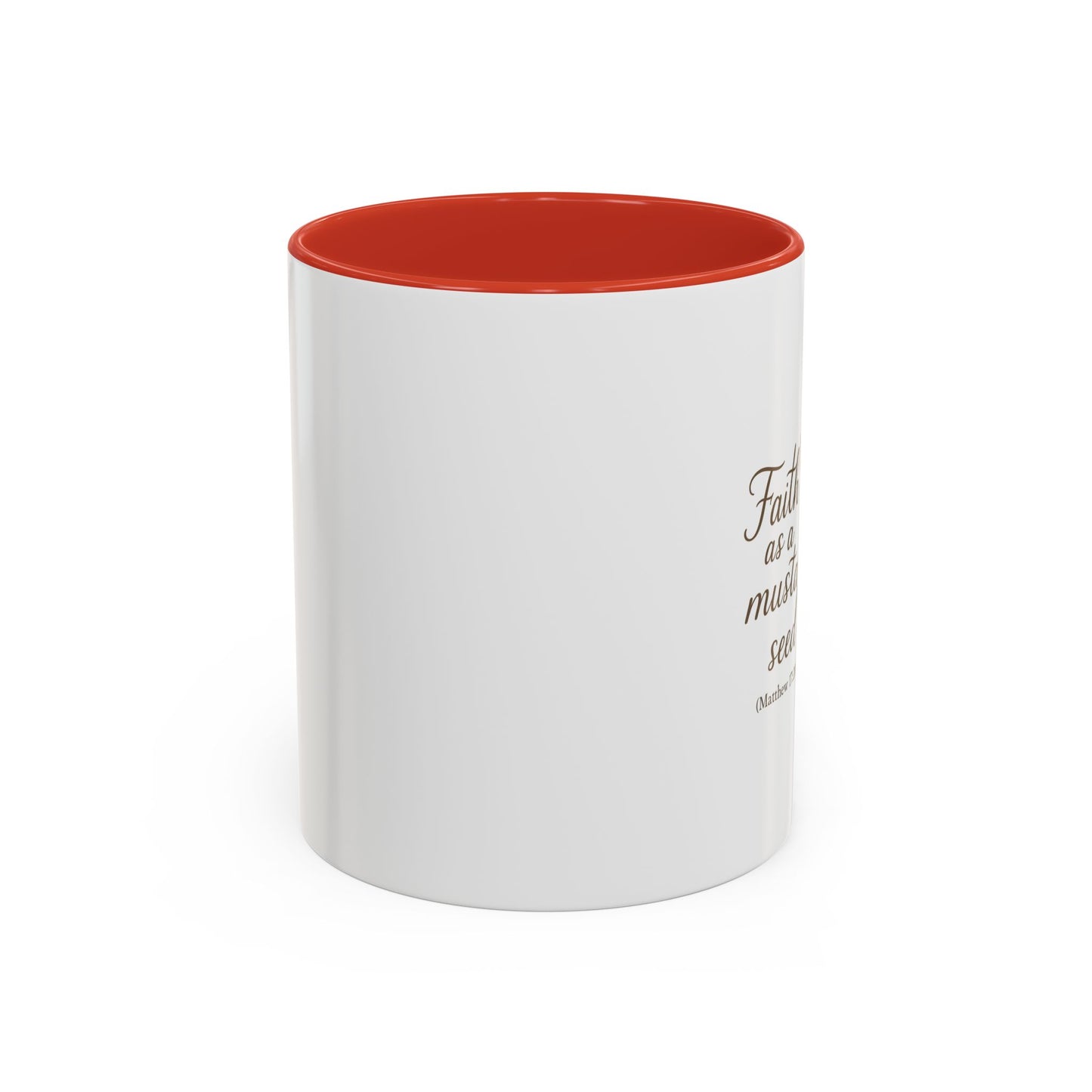 Memorial Accent Coffee Mug - Faith as a Mustard Seed - Matthew 17:20