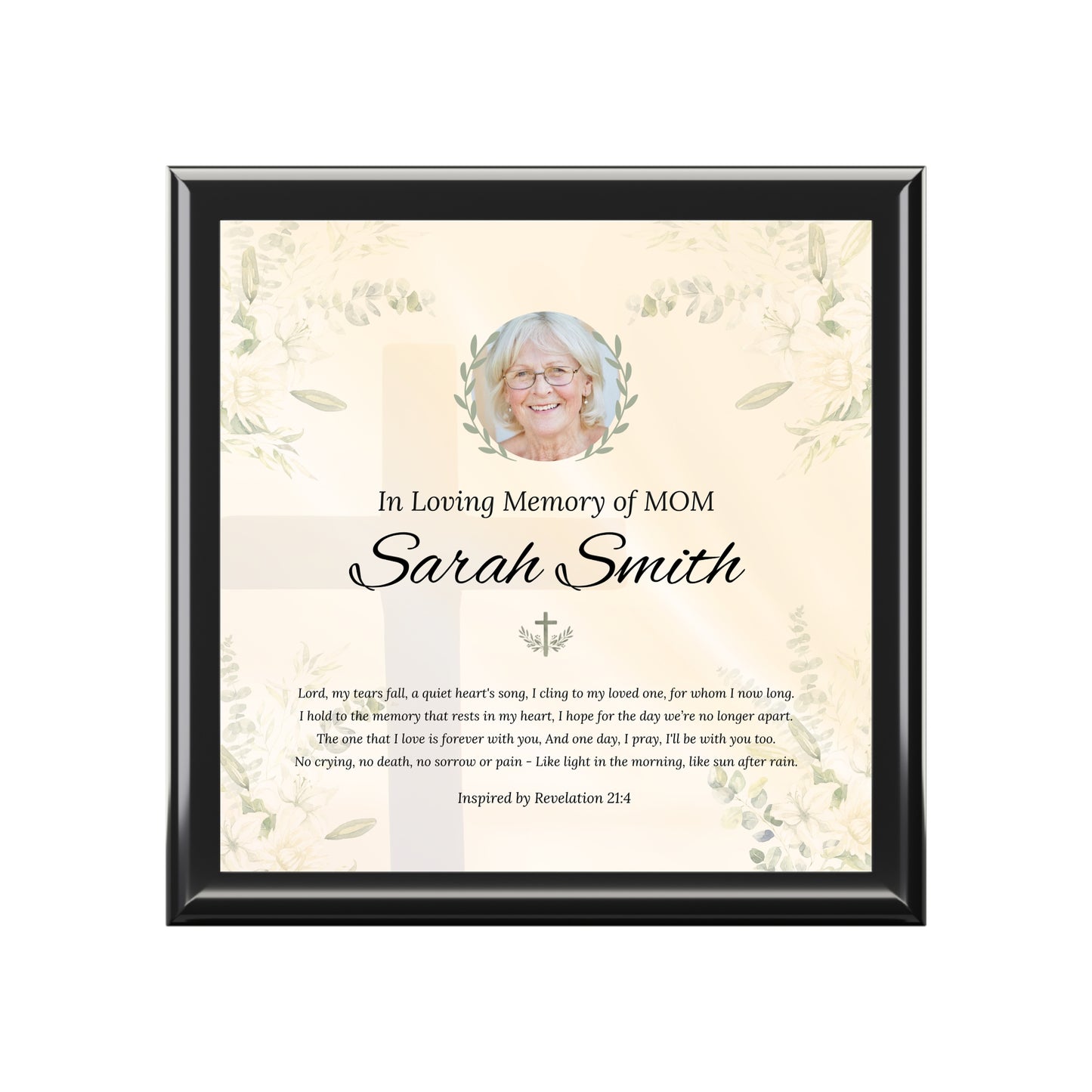 Eternal Promise Memorial Keepsake Box | Personalized Christian Gift for Loss of Mother