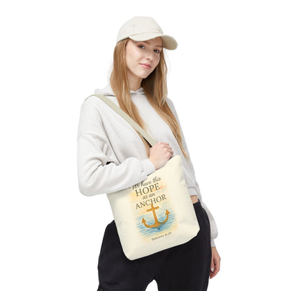 Inspirational Tote Bag - We Have This Hope as an Anchor - Hebrews 6:19 Memorial Gift