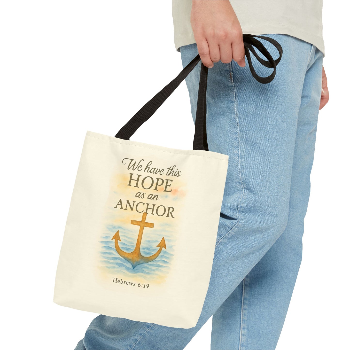 Inspirational Tote Bag - We Have This Hope as an Anchor - Hebrews 6:19 Memorial Gift