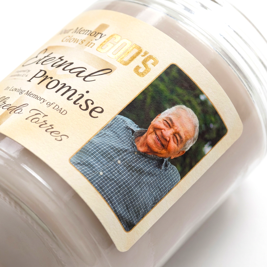 Eternal Promise Memorial Candle | Personalized Christian Sympathy Gift for Loss of Father