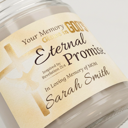 Eternal Promise Memorial Candle | Personalized Christian Sympathy Gift for Loss of Mother