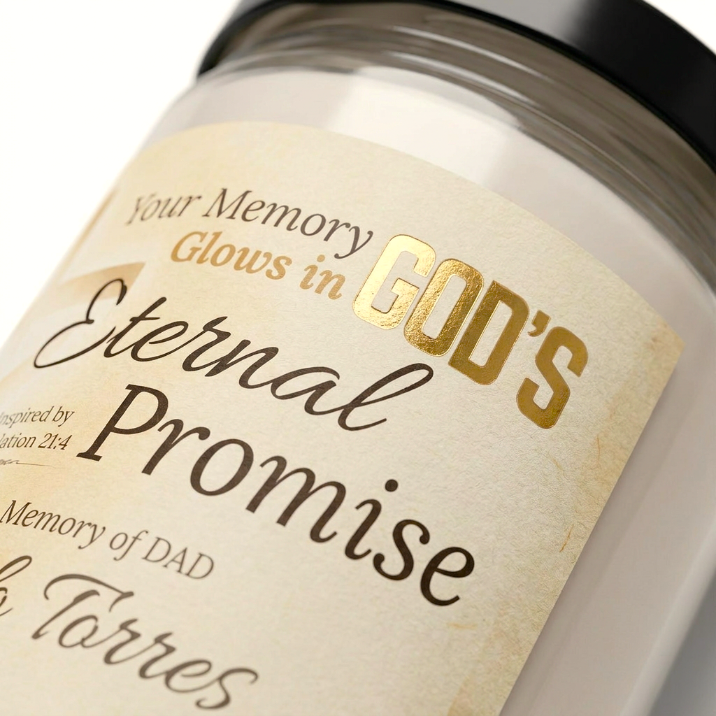 Eternal Promise Memorial Candle | Personalized Christian Sympathy Gift for Loss of Father