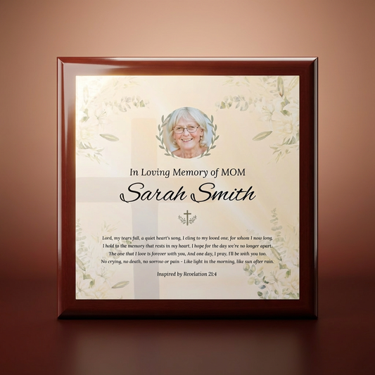 Eternal Promise Memorial Keepsake Box | Personalized Christian Gift for Loss of Mother