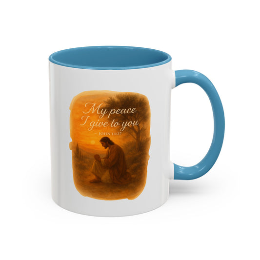 Memorial Accent Coffee Mug - My Peace I Give to You - John 14:27