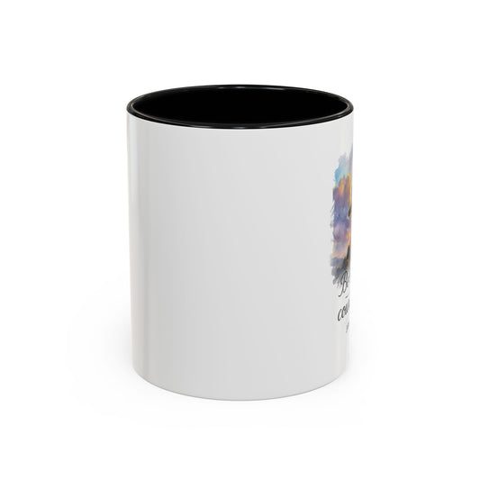 Memorial Accent Coffee Mug - Be Strong and Courageous - Joshua 1:9