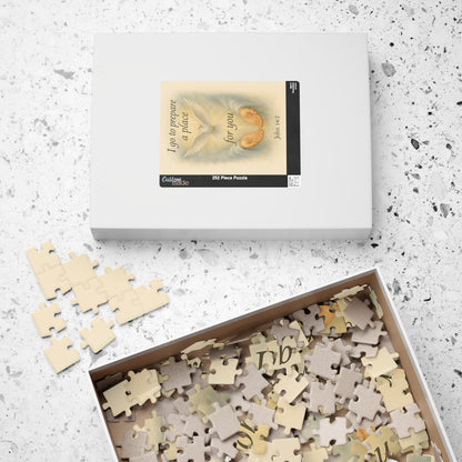Watercolor Jesus Puzzle - Eternal Promise Bible Verse Memorial Gift