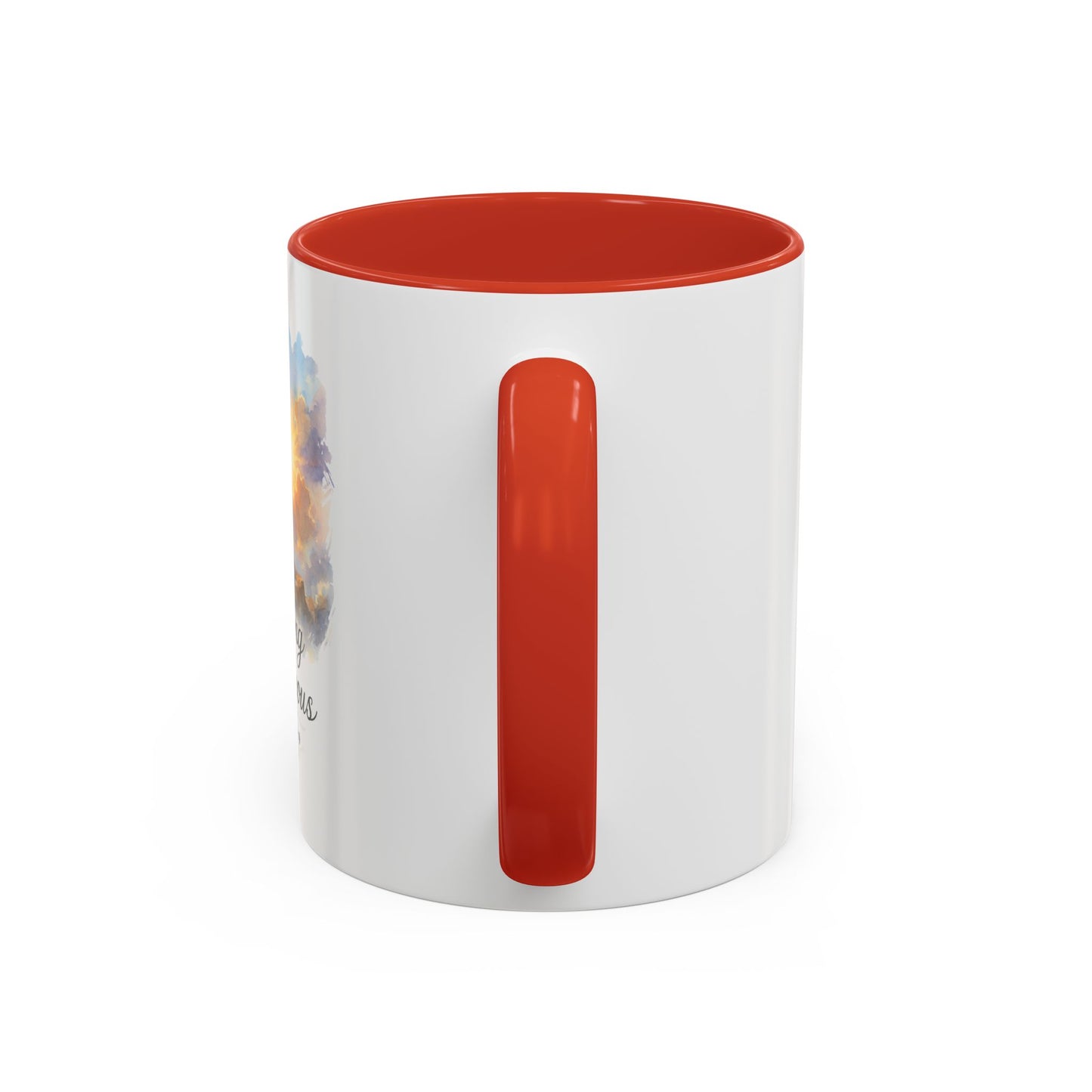 Memorial Accent Coffee Mug - Be Strong and Courageous - Joshua 1:9