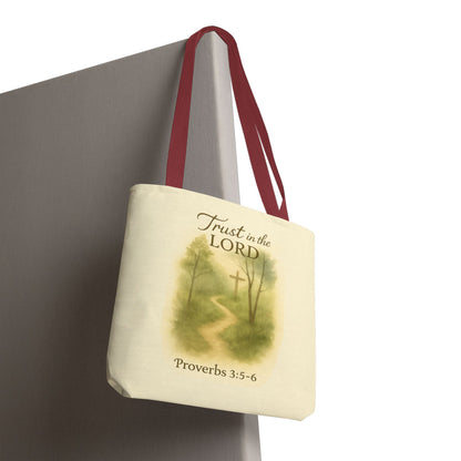 Inspirational Tote Bag - Trust in the Lord - Proverbs 3:5-6 Memorial Gift