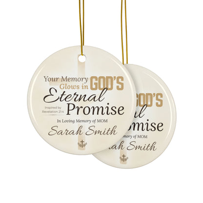 Eternal Promise Memorial Ornament | Personalized Christian Sympathy Gift for Loss of Mother