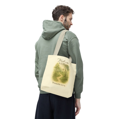 Inspirational Tote Bag - Trust in the Lord - Proverbs 3:5-6 Memorial Gift
