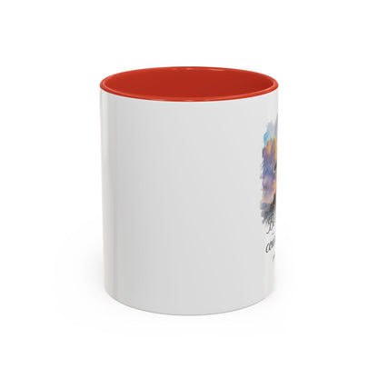 Memorial Accent Coffee Mug - Be Strong and Courageous - Joshua 1:9