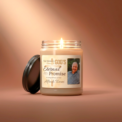 Eternal Promise Memorial Candle | Personalized Christian Sympathy Gift for Loss of Father