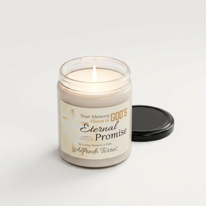 Eternal Promise Memorial Candle | Personalized Christian Sympathy Gift for Loss of Father