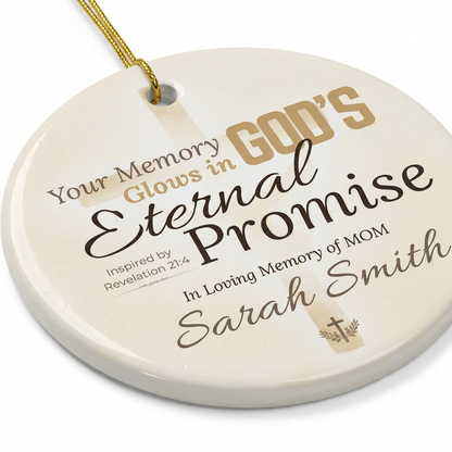 Eternal Promise Memorial Ornament | Personalized Christian Sympathy Gift for Loss of Mother