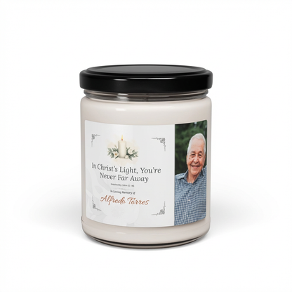 Christ’s Light Memorial Candle | Personalized Christian Sympathy Gift for Him
