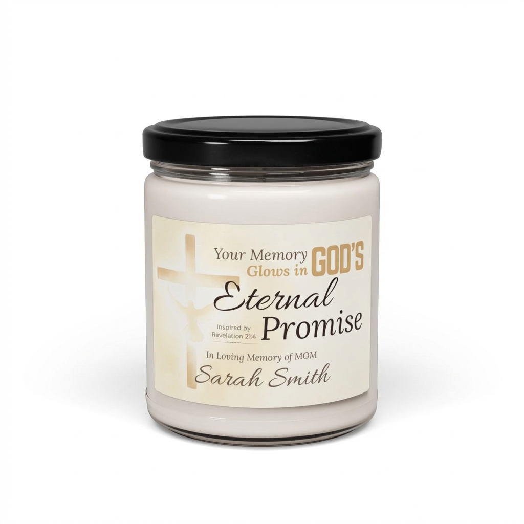 Eternal Promise Memorial Candle | Personalized Christian Sympathy Gift for Loss of Mother