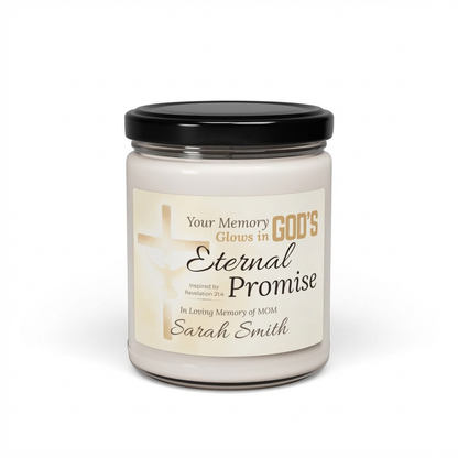 Eternal Promise Memorial Candle | Personalized Christian Sympathy Gift for Loss of Mother