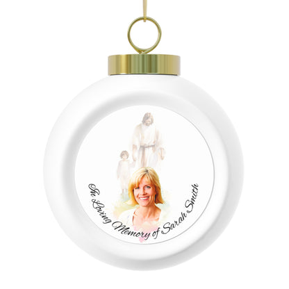 Memorial Christmas Ball Ornament, Personalized Eternal Journey Together Keepsake, Eternal Memory Holiday Decor