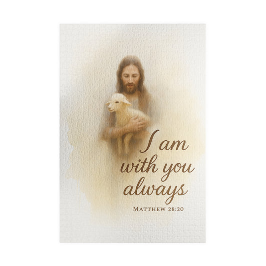 Watercolor Jesus Puzzle - Heavenly Reunion Bible Verse Memorial Gift