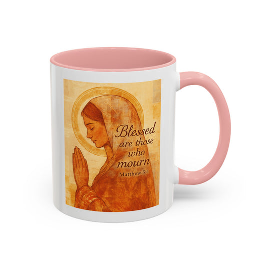 Memorial Accent Coffee Mug - Blessed Are Those Who Mourn - Matthew 5:4