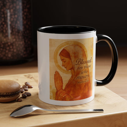 Memorial Accent Coffee Mug - Blessed Are Those Who Mourn - Matthew 5:4