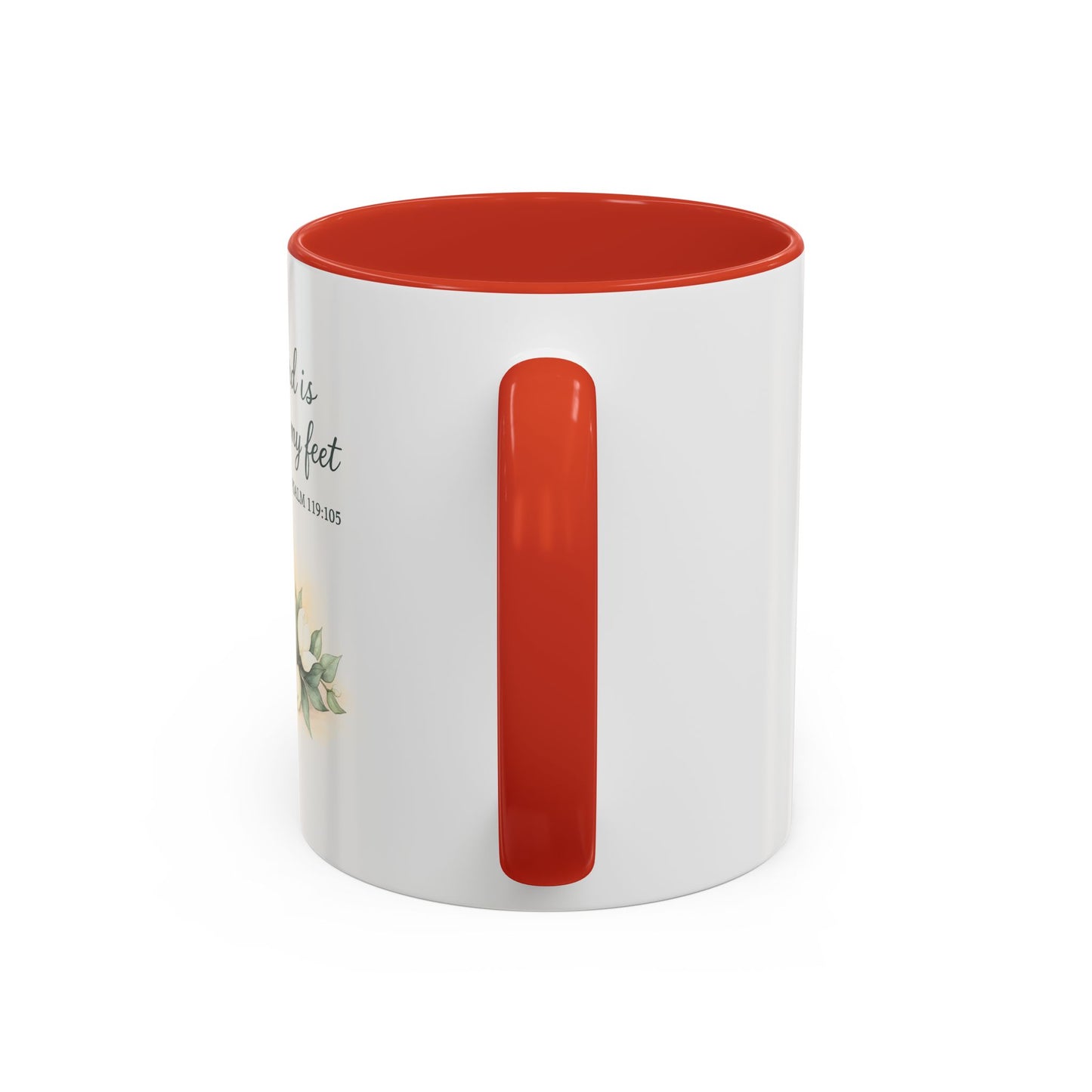 Memorial Accent Coffee Mug - Your Word Is a Lamp to My Feet - Psalm 119:105
