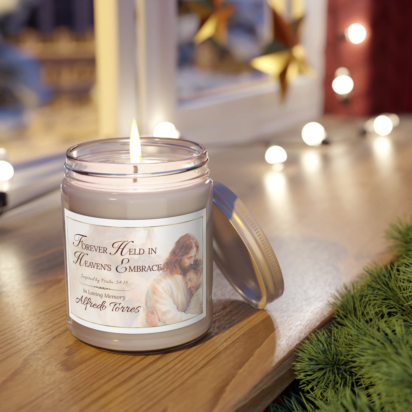 Heaven's Embrace Scripture Memorial Candle - Loss of Husband