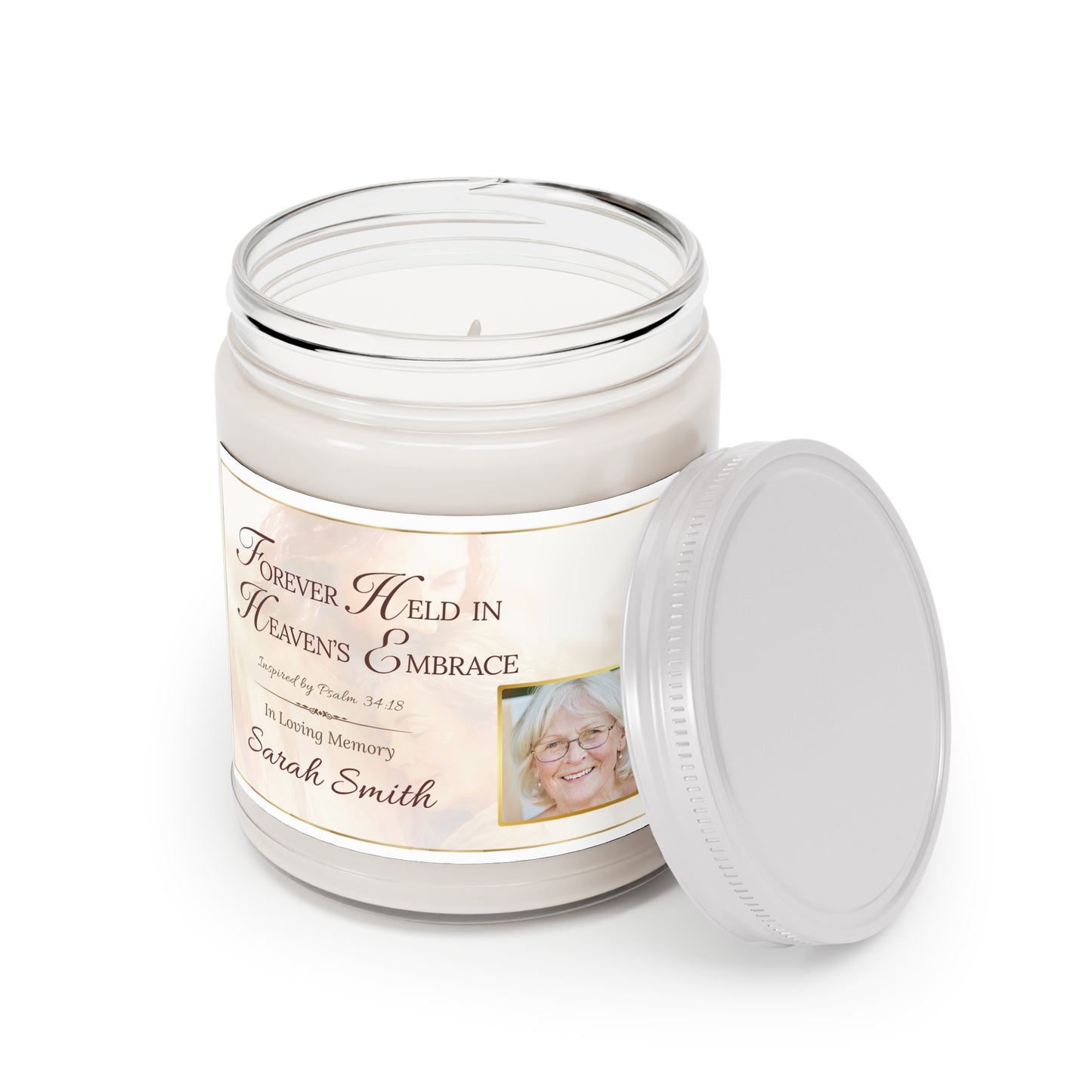 Heaven's Embrace Custom Photo Loss of Mother Candle