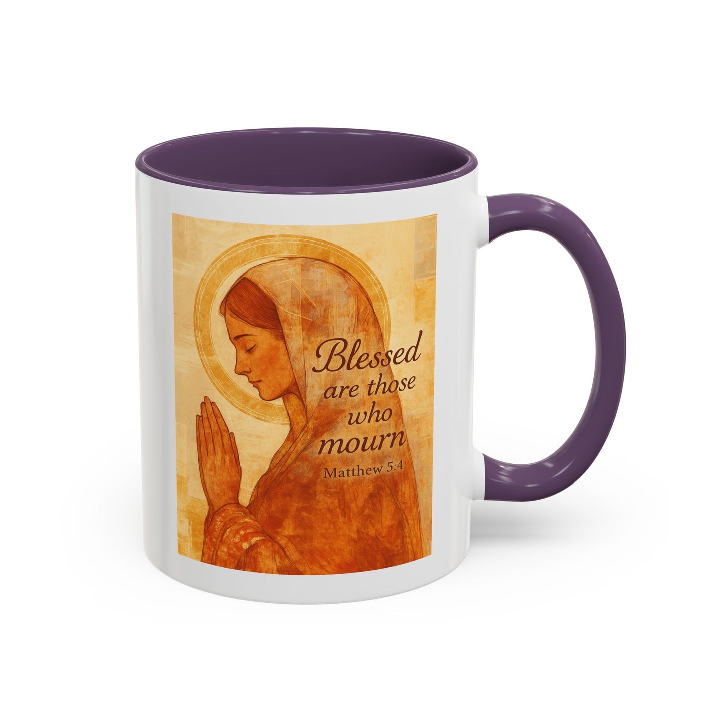 Memorial Accent Coffee Mug - Blessed Are Those Who Mourn - Matthew 5:4