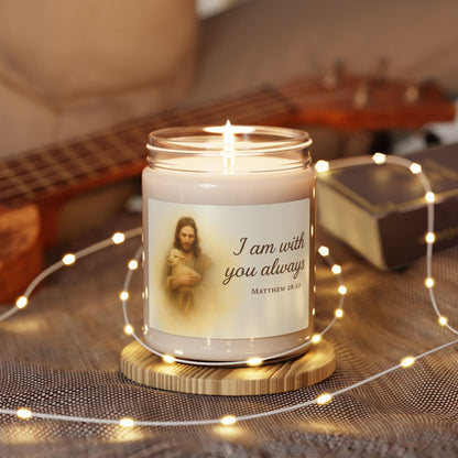 Scented Soy Candle - I Am With You Always - Matthew 28:20 - Serenity Home Decor