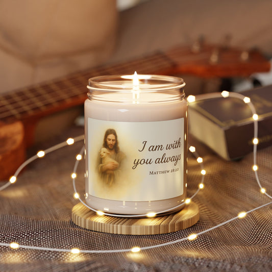 Scented Soy Candle - I Am With You Always - Matthew 28:20 - Serenity Home Decor