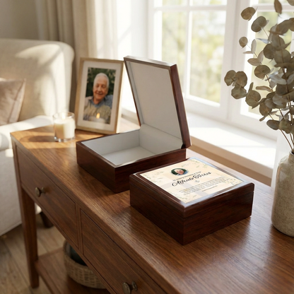 Eternal Promise Memorial Keepsake Box | Personalized Christian Gift for Loss of Father