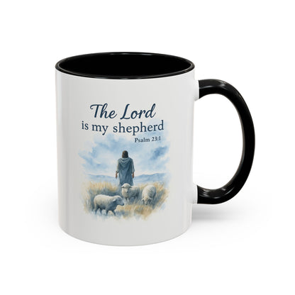 Memorial Accent Coffee Mug - The Lord is My Shepherd - Psalm 23:1