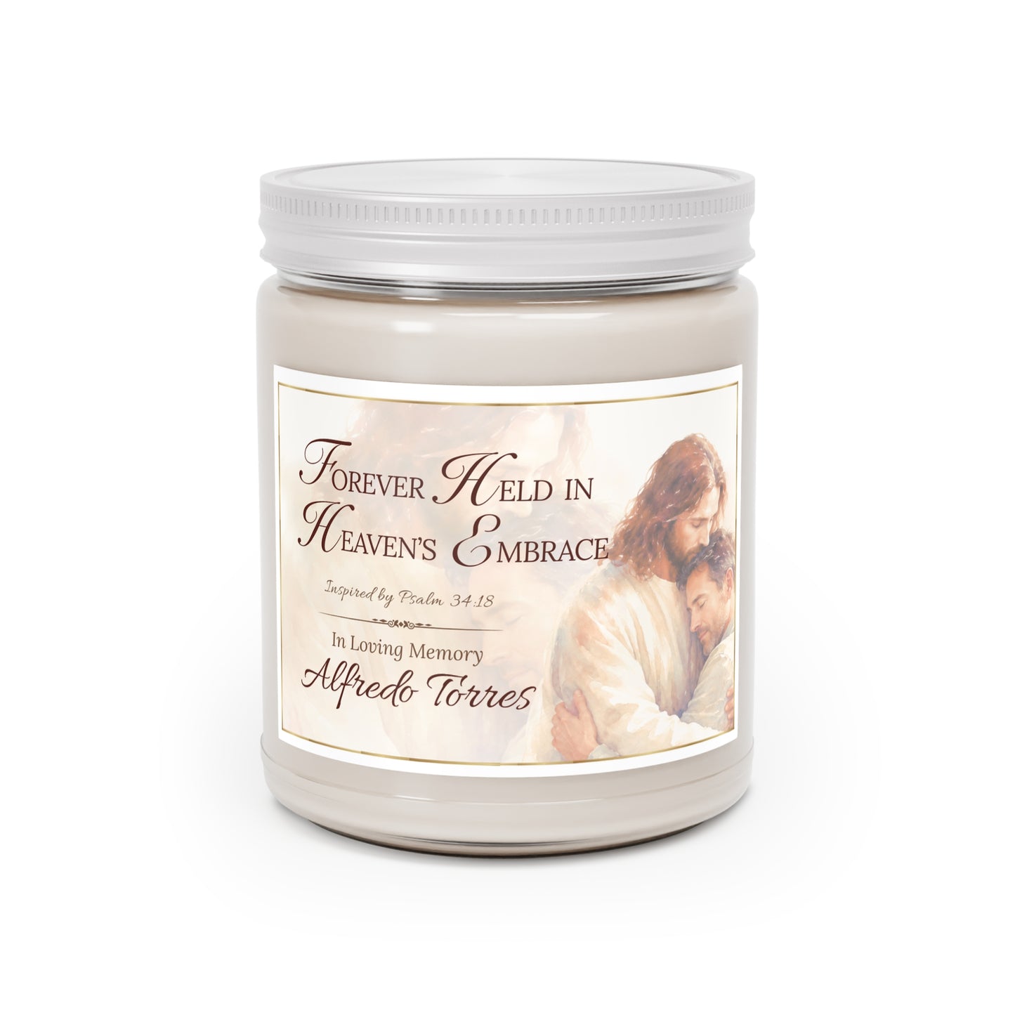 Heaven's Embrace Scripture Memorial Candle - Loss of Husband