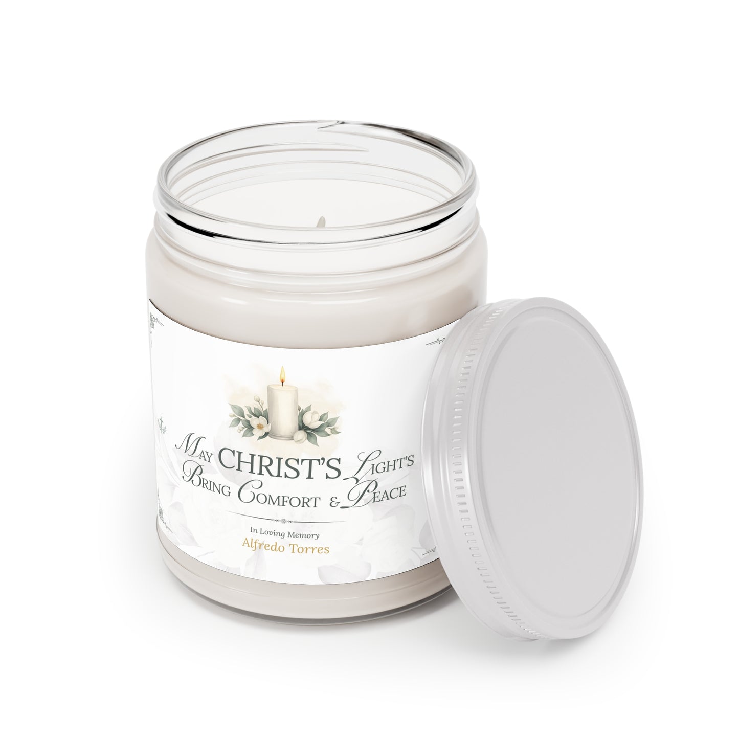 Christ's Light Personalized Sympathy Candle