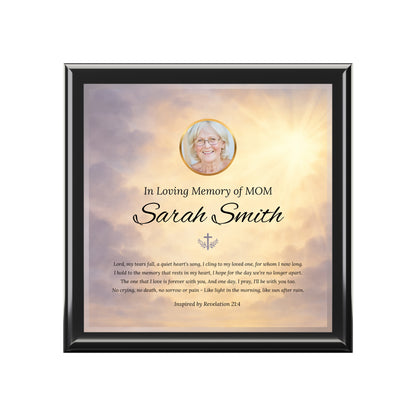 Heaven’s Light Memorial Keepsake Box | Personalized Christian Gift for Loss of Mother