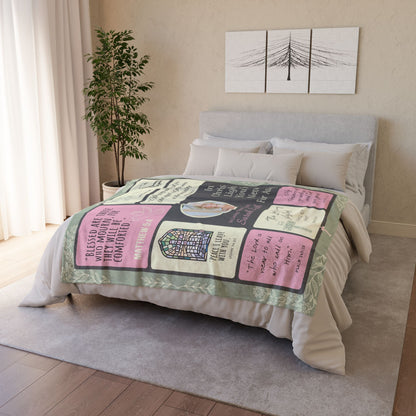 Christ’s Light Memorial Blanket – Soft Floral Design | Personalized Christian Sympathy Gift for Loss of Mother