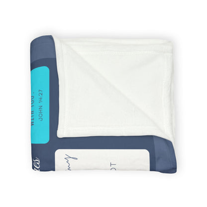 Heaven’s Embrace Memorial Blanket – Blue Scripture Edition | Personalized Christian Sympathy Gift for Loss of Father