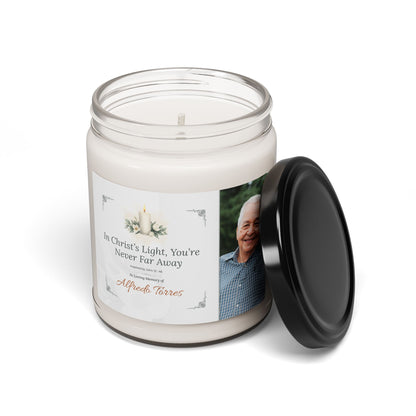 Christ’s Light Memorial Candle | Personalized Christian Sympathy Gift for Him