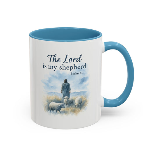 Memorial Accent Coffee Mug - The Lord is My Shepherd - Psalm 23:1